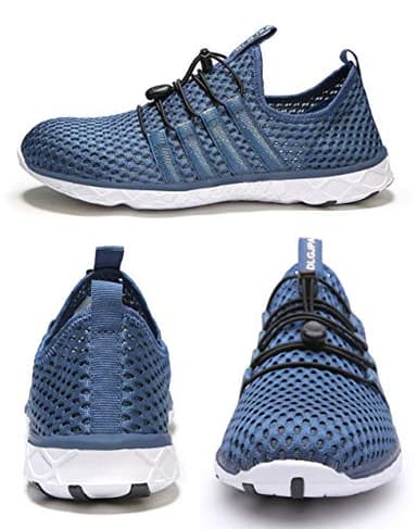 DLGJPA Women's Lightweight Quick Drying Water Shoes for Beach or Water Sports Slip On Walking Shoes Navy - Image 5