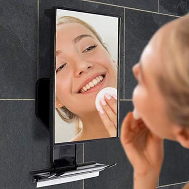 ToiletTree Products Fogless Shower Mirror - Anti-Fog Mirror - Adjustable Shaving Mirror with a Squeegee - Rust-Proof, Impact-Resistance Bathroom Shower Mirror - Tall - Image 4