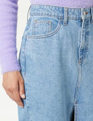 The Drop Women's Dixon Denim Column Skirt, Medium Indigo, M - Image 3