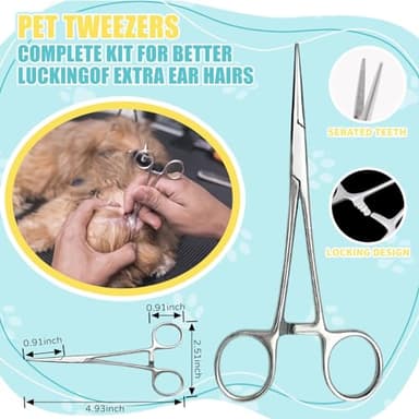 OMYGYM Ear Powder for Dogs and Cats - 50g/1.8 oz – Dog Ear Infection Treatment with Dog Ear Hair Removal Tool – Ear Powder for Dogs Plucking & Hair Removal – Clears Wax, Odor - Image 5