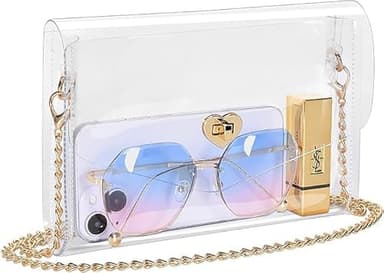 Clear Bag for Stadium Events Approved - Clear Purse for Women Stadium Crossbody - Small Transparent Plastic Concert Bag - Image 1