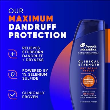 Head & Shoulders Clinical Dandruff Defense + Dry Scalp Rescue Shampoo 13.5 oz Twin Pack - Image 2