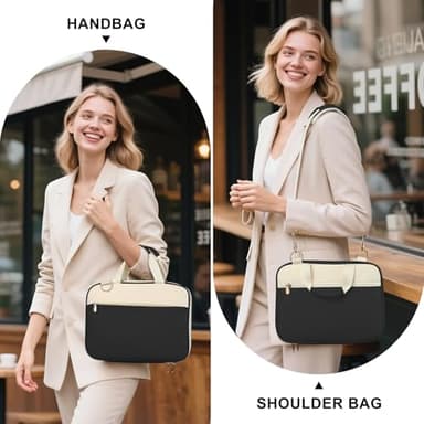 CASIRENA Bible Covers for Women - Extra Large Size Bible Carrying Case, Church Bible Bag with Padded Handle, Adjustable Shoulder Strap, Zippered Pockets, Perfect Gifts for Church Religious - Image 5