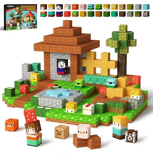 GobiDex Magnetic Blocks Kid Animal Farm Toys for 3+ Years Old Boys Girls, Upgraded Build MagWonder World with STEM Magnets Building Set, Game-Based Sensory Gifts for Toddler - Image 1