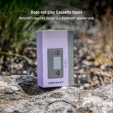 Crosley CR3047A-LN Mini Retro 80's Portable Bluetooth Speaker, Wireless with Microphone, Vintage, Lavender - Image 5