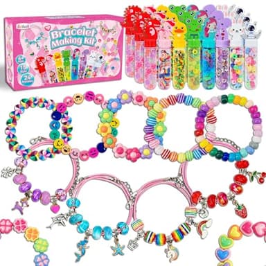 leitait 24 Pack Bracelet Wands,Charm Bracelet Jewelry Making Kit,Arts Crafts for Kids,Unicorn Party Favors Supplies,Goodie Bags Stuffers,Classroom Prizes,Birthday Gifts for Girls Ages 4-8 Years Old - Image 1