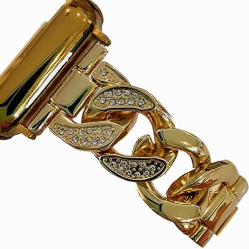 DSAAplus Compatible With Apple Watch Band 38mm 40mm 41mm 42mm 44mm 45mm 49mm,Metal Alloy Stainless Steel Links Chain Style Replacement iWatch Series 9 Ultra 8 7 6 5 4 3 2 1 SE2 SE Strap Wristband~ - Image 1