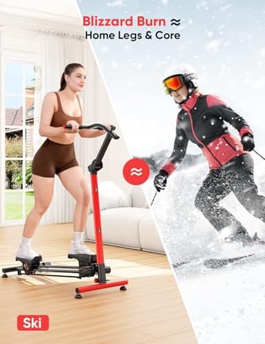YOLEO Steppers for Exercise at Home,Adjustable Stair Stepper with 3 Workout Modes,Folding Cardio Stair Master with Adjustable Handlebar&Oversized Pedal,90% Pre-Assembled Stair Climber (Red-Black) - Image 4