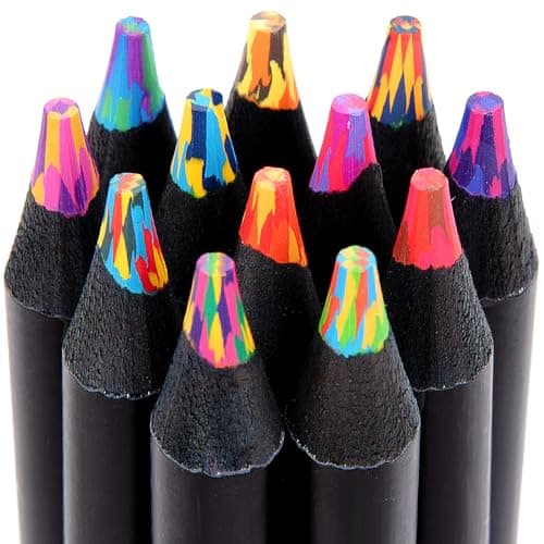 Yangmei Stocking Stuffers, Art Supplies, 12 Rainbow Colored Pencils, Teen Girl Gifts Trendy Stuff, Art Supplies for Kids 9-12, Gifts for 5-12 Year Old Girl, Arts and Crafts for Kids Ages 8-12 - Image 1