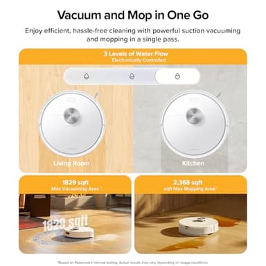roborock Q7 M5+ Robot Vacuum and Mop, Upgraded from Q5 Max+, 7 Weeks Self-Emptying, 10000Pa Suction, Dual Anti-Tangle System, for Pet Hair & Carpet, PreciSense LiDAR Navigation, App Control, White - Image 5