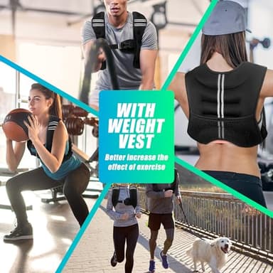 WTREE Weighted Vest Men or Women - 8 lb Weights with Reflective Stripe, Weighted vest for Workout Equipment for Strength Training Night Running - Image 7
