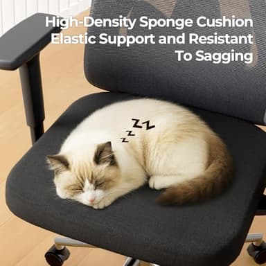 Hbada P3 Pro Ergonomic Office Chair with 2D Adjustable Lumbar Support, Office Desk Chair with 3D Adjustable Headrest and Armrests, 135° Stepless Tilt Function, Three-Layer Mesh, Black(No Footrest) - Image 8