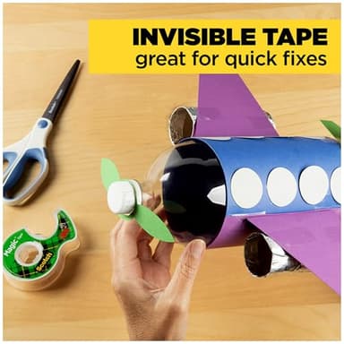 Scotch Magic Tape, 3 Dispensered Rolls, Numerous Applications, Invisible, Clear Tape Engineered for Repairing, 3/4 x 300 Inches - Image 8