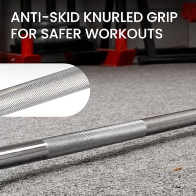 Fitvids Olympic Barbell Bar for Power Lifting and Weightlifting, 700 Pound Capacity, 2 Inch Diameter - Image 3