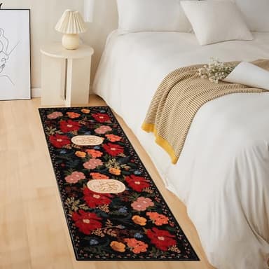 ROTTOGOON Hallway Runner Rug 2'x6' Washable Soft Floral Rug with Rubber Backing Stain Resistant Non-Slip Bohemian Runner Rugs for Hallway Entryway Laundry Room Kitchen Bathroom - Image 8