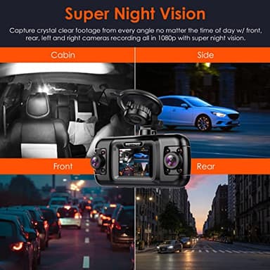 RexingUSA R4-4 Channel Dash Cam W/All Around 1080p Resolution, Wi-Fi, GPS, IR Night Vision, Parking Mode, Collision Detection, Type-C Port - Image 6