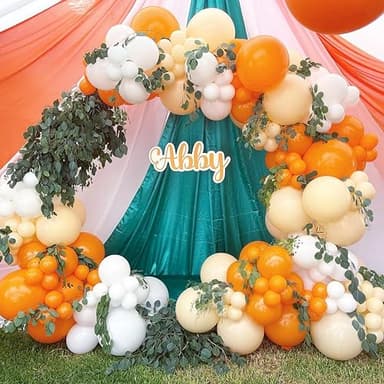Bezente Orange Balloons Latex Party Balloons - 150 Pack 5 inch Matte Small Orange Helium Balloons for Birthday Wedding Bridal Shower Halloween Party Decorations - Image 8