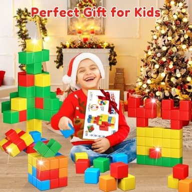 KAEILORU Magnetic Blocks for Kids Ages 3-5 4-8 Magnetic Building Blocks for Toddlers Magnet Cubes Sensory Creative Learning Toys Gift for Kids 3 4 5 6 7+Year Old Boys Girls Birthday - Image 6