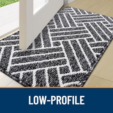 OLANLY Indoor Door Mat, 48x32 Inch, Dirt Resistant and Absorbent, Non-Slip Rubber Backing Floor Mats, Easy Clean Low-Profile Doormat for Entryway, Front Door, and Inside Entrance, Black - Image 4