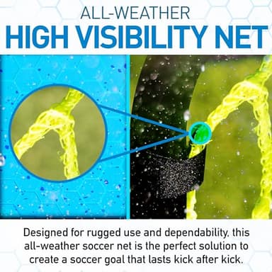 Franklin Sports Premier Steel - Folding Backyard Soccer Goal with All Weather Net - Kids Backyard Soccer Net - Easy Assembly - 10x5' - Black - Image 4