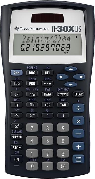 Texas Instruments TI-30XIIS Scientific Calculator, Black with Blue Accents - Image 1