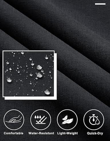 Libin Mens Golf Pants Classic Fit Stretch Work Dress Pants 32" Quick Dry Lightweight Business Casual Trousers Comfort Water Resistant, Black, 38W x 32L - Image 4