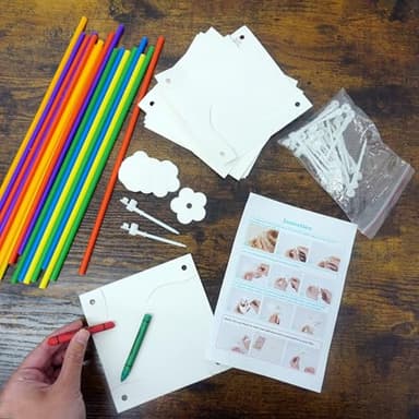 4E's Novelty 24 Pack DIY Pinwheels Craft for Kids, Bulk Summer Pinwheel Craft Kit, Color Your Own Paper Windmill for Pinwheels for Kids July 4 Party, Bulk Pinwheel for Spring Art and Creativity - Image 3