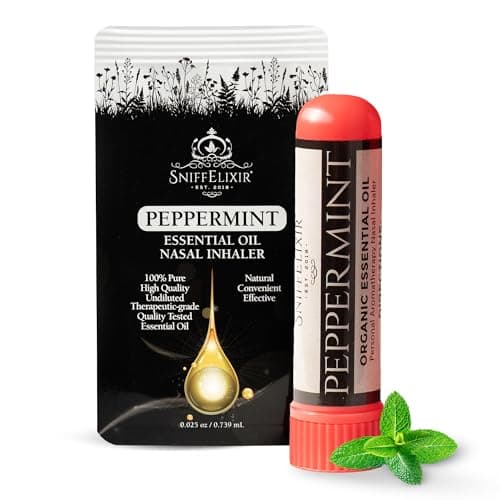 Peppermint Inhaler Nasal Stick - Aromatherapy Nasal Inhaler, Portable Nose Inhaler Stick, Non Drowsy Motion Sickness Stick with Peppermint Essential Oil, Aromatherapy Inhaler Stick, Aroma Inhaler - Image 1