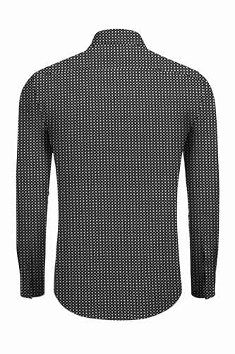COOFANDY Mens Patterned Button Down shirt Long Sleeve Dress Shirts Wrinkle Free Business Casual Shirts - Image 3