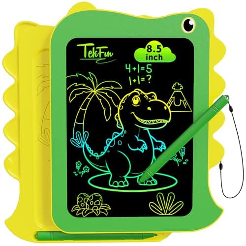 TEKFUN LCD Writing Tablet for Kids, Doodle Board Drawing Pad, Dinosaur Toys for Kids, Travel Toys for 3 4 5 6 Year Old Boys Girls, Easter Birthday Christmas Gifts (8.5in Green) - Image 1