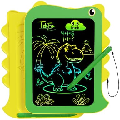 TEKFUN LCD Writing Tablet for Kids, Doodle Board Drawing Pad, Dinosaur Toys for Kids, Travel Toys for 3 4 5 6 Year Old Boys Girls, Easter Birthday Christmas Gifts (8.5in Green) - Image 1