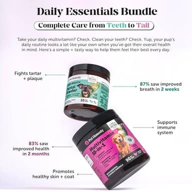 Multivitamin Dog Supplement, Glucosamine chondroitin for Dogs, Probiotics, Omega Fish Oil, Dog Supplements & Vitamins, Vitamins for Skin and Coat Allergies, (Peanut Butter 90 ct) - Image 6