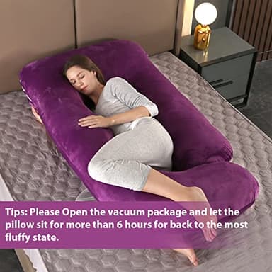BATTOP Pregnancy Pillows for Sleeping,Full Body Pillow for Pregnancy Women with Removable Cover,Support for Back,HIPS,Legs,Belly,Must Have Maternity Pillow - Image 6