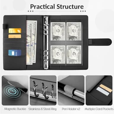 Sooez 100 Envelope Money Saving Challenge Book with 100 Pocket Pre-Numbered & Reusable Laminated Tracker - Image 7