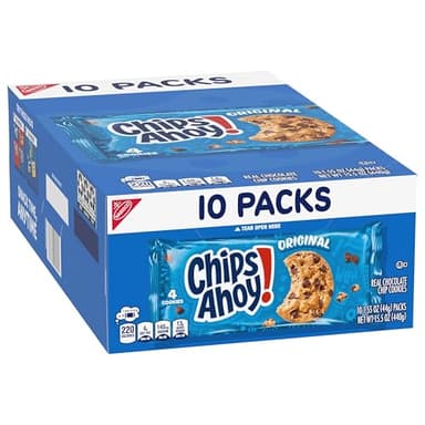 CHIPS AHOY! Original Chocolate Chip Cookies, 40 Snack Packs (4 Cookies Per Pack, 4 Boxes) - Image 15