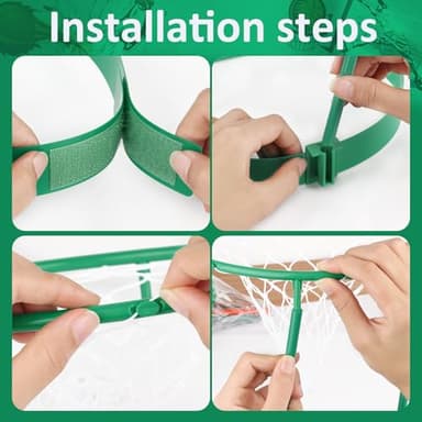 2 Pack Head Hoop Basketball Party Game for Kids and Adults Carnival Game Adjustable Basket Net Headband with 20 Balls for Carnival Party Birthday Party Family Indoor Outdoor Game (Red + Green) - Image 6