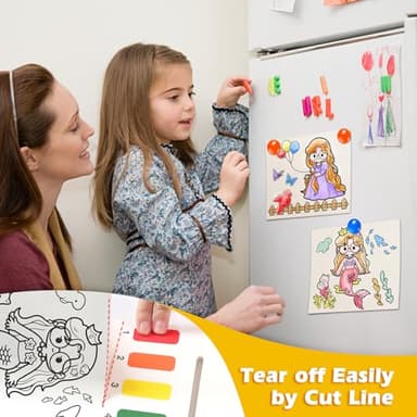 ZHOC Paint with Water Coloring Book for Kids, Mess Free Water Color Painting Activity Kit for Kids, Art Crafts Kits for Boys & Girls Ages 3 4 5 6 7 8, Princess - Image 4