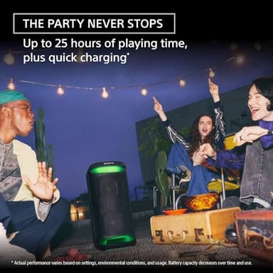 Sony SRS-XV500 Portable Bluetooth Karaoke Party Speaker & Karaoke Machine, 25-Hour Battery, Splash Resistant, Ambient Lights - Image 5