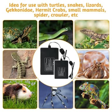 Hamiledyi Reptile Heating Pad 23W, Waterproof Under Tank Heater Mat 8x12 Inch for 30-40 Gallon Terrariums, Safe Heat Mat for Bearded Dragons, Leopard Geckos, Hermit Crabs, Snakes & Lizards - Image 6