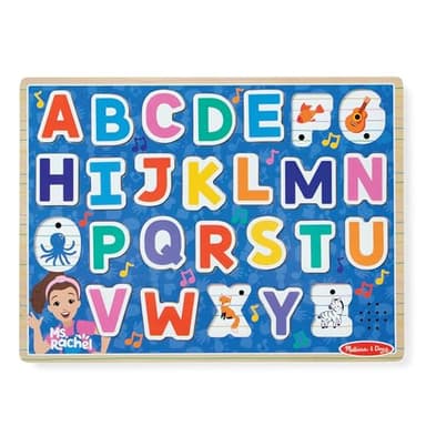 Melissa & Doug® Ms. Rachel™ Wooden Phonics Alphabet Sound Puzzle with Light-Activated Sound Effects, 24-Piece Toddler Toys for Boys and Girls Ages 2+ Years - FSC Certified - Image 4