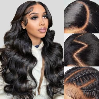 Jamoro 13x6 Lace Front Wigs Human Hair 200% Density 28 Inch Body Wave Lace Front Wigs Human Hair Pre Plucked Real Human Hair Wig with Baby Hair Glueless Wigs Human Hair Lace Front Wigs - Image 2