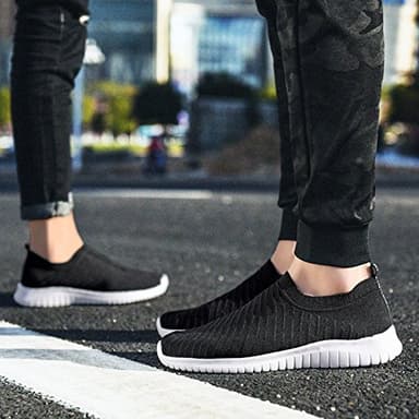 TIOSEBON Women's Walking Shoes Lightweight Mesh Slip-on- Breathable Running Soft Comfortable Sneakers 10 US Black - Image 8