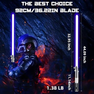 Saberforms Lightsaber Dueling Light Saber with 12 RGB Colors 16 Sound Fonts and Motion Control, Force FX Lightsabers with Premium Metal Handle and Replaceable Blade, Light Sabers for Adults, Kids - Image 2