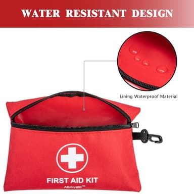 Atickyaid Mini First Aid Kit - 140 Piece Small First Aid Medical Kit for Car, Home, Office, Travel, Camping, Sports, Outdoor, School - Emergency First Aid Supplies and Survival Kit - Image 5