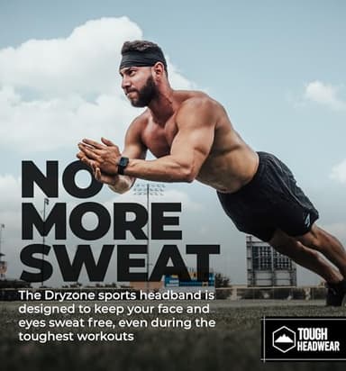 Mens Sweat Bands - Mens Headb&- Head Bands Working Out Men Sports Headb&Men Performance Headb&Men - Athletic Headbands Men Cycling Sweat Band, Football Headbands - Sweat Bands Headbands Men/Women - Image 4