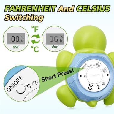 Baby Bath Thermometer, Digital Water Temperature Thermometers with 3 Color Backlit and Temperature Warning, Safety Bath Tube Thermometers Floating Toy for Infant, Toddler - Image 5