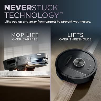 Shark Robot Vacuum & Mop Combo, PowerDetect NeverTouch, Self-Emptying & Self-Refilling, 60-Day Debris Capacity, 30-Day Refill Tank, Pad Dry, 5 Intelligent PowerDetect Cleaning Technologies, RV2820YE - Image 5