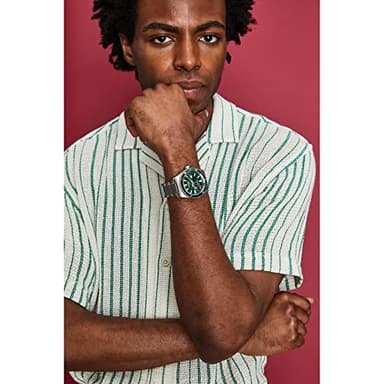 Citizen Eco-Drive Men's Disney Mickey Mouse "Tee Time" Stainless Steel Watch, Green Dial, 3-Hand Date, Luminous, 43mm (Model: AW1595-78W) - Image 4