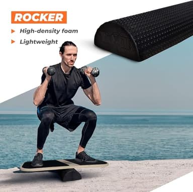 Yes4All Multi-Functional Combo for Balance Training, Balance Board Trainer, 3-in-1 Set with 3 Interchangeable Bases (Rocker, Air Cushion & Roller) - Image 5