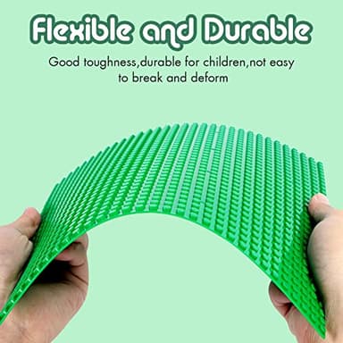 Lekebaby Classic Baseplates Building Base for Building Bricks 100% Compatible with Major Brands-Baseplate 10" x 10", Pack of 6, Green - Image 4